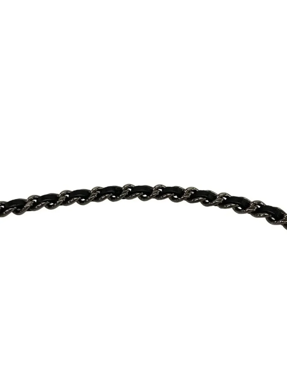 Chanel Handbag Black Silver Chain Handle Lambskin